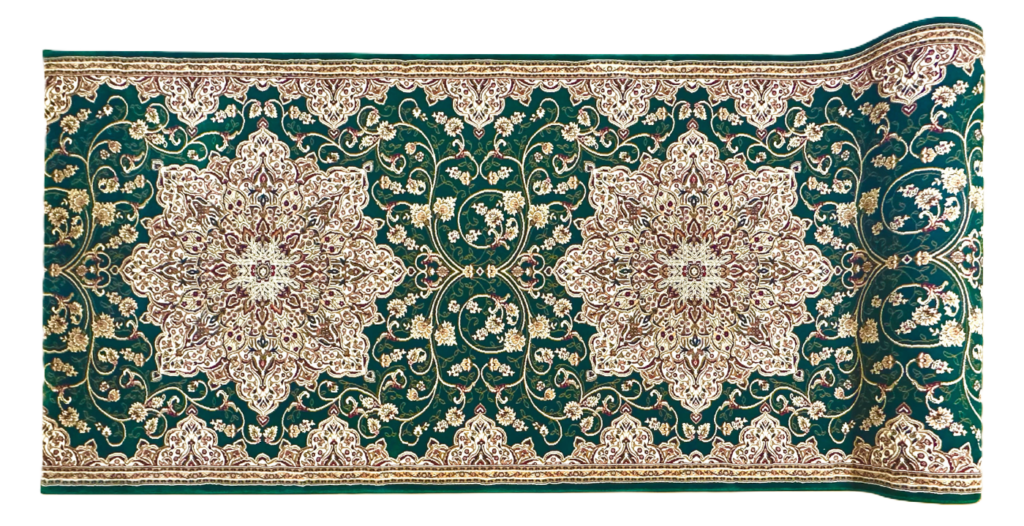 Grand Mosque Indonesia 2668A N. Green (Big Flower) Farah's Carpet